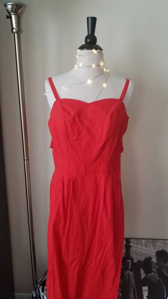 ❤ Vintage Red Sweetheart Summer Dress ❤ photo 1