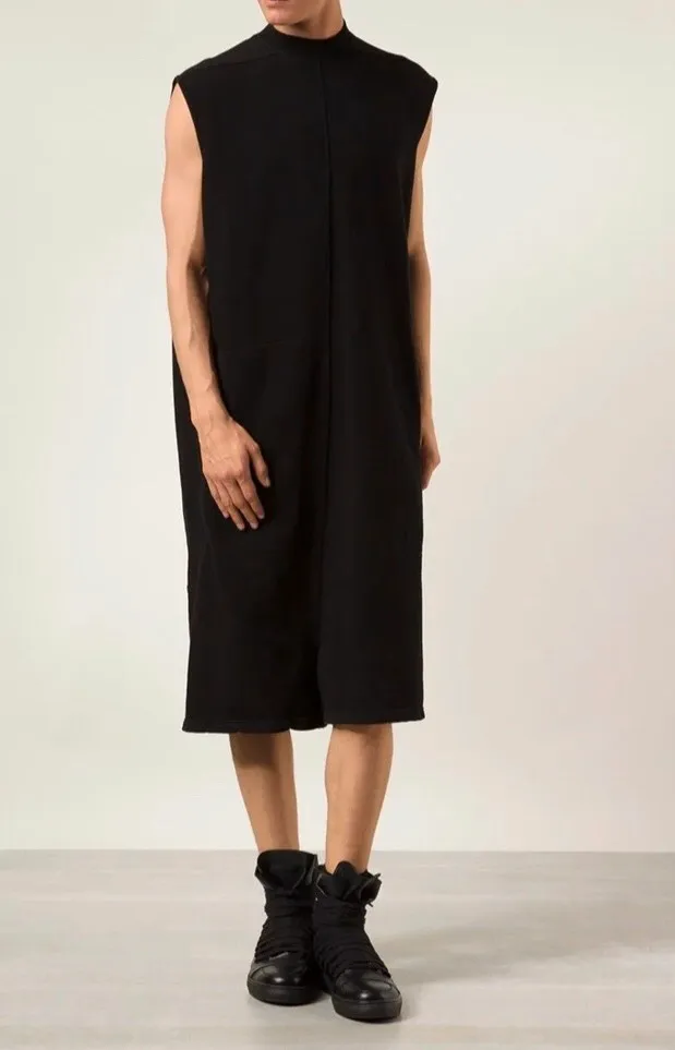 RICK OWENS BLACK COTTON TUNIC photo 1