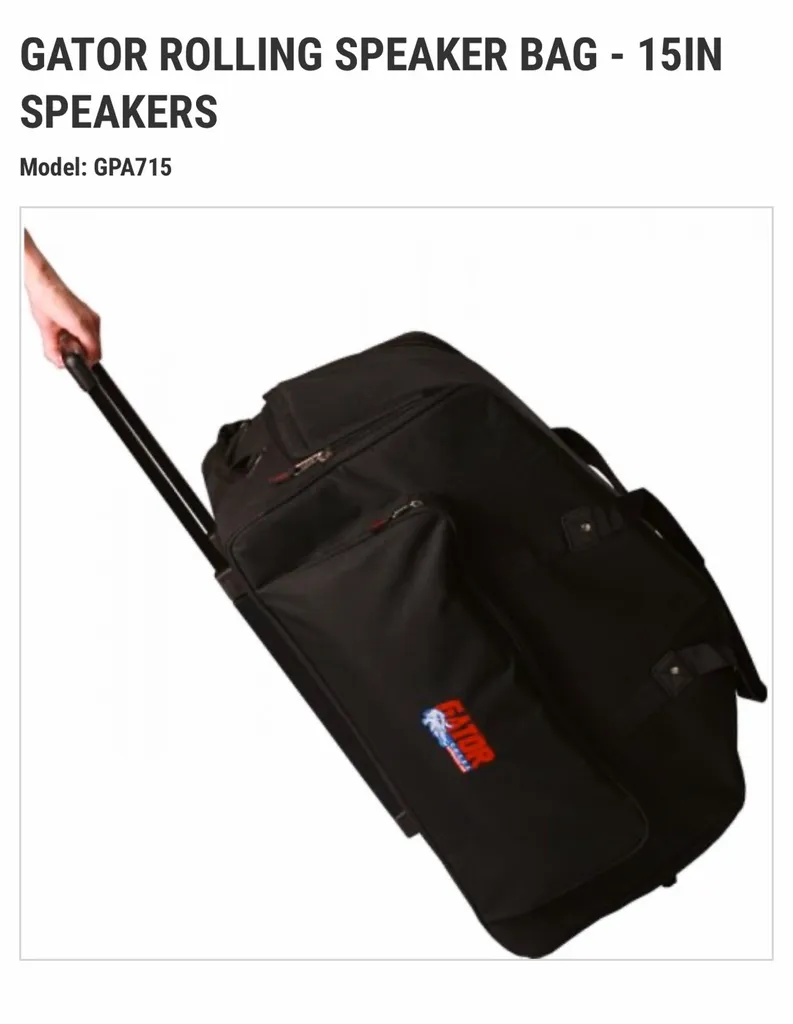 Gator Rolling speaker Bag photo 1