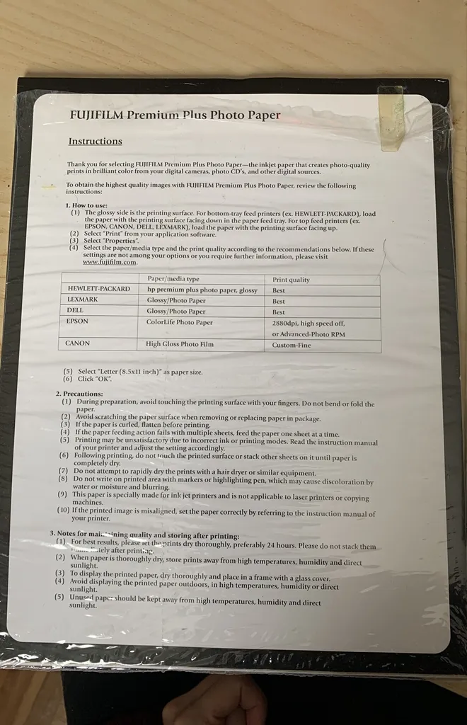 Fujifilm premium Plus Photo Paper photo 1