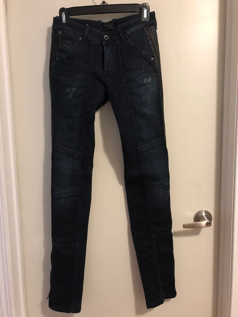 Diesel Bootcut Jeans With Leather Detail photo 1