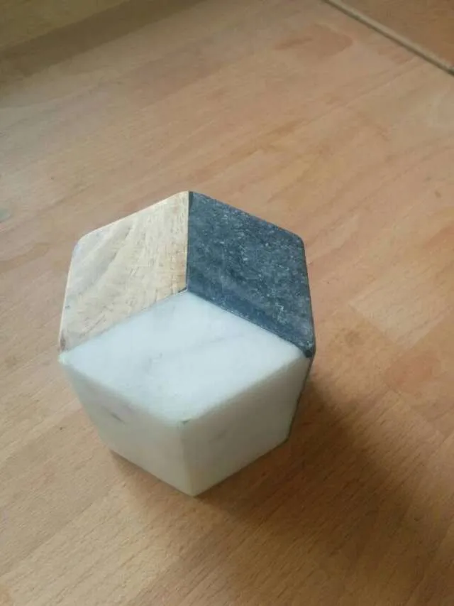 Marble Wood Paperweight/Decor photo 1