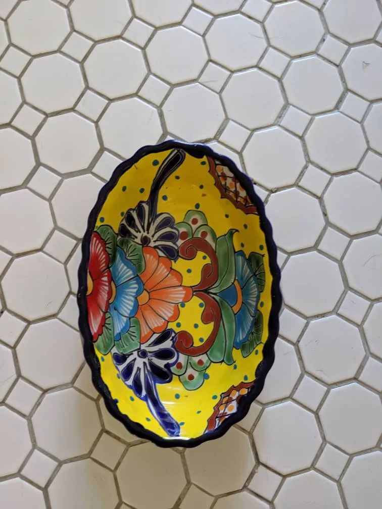 Yellow Ceramic dish photo 1