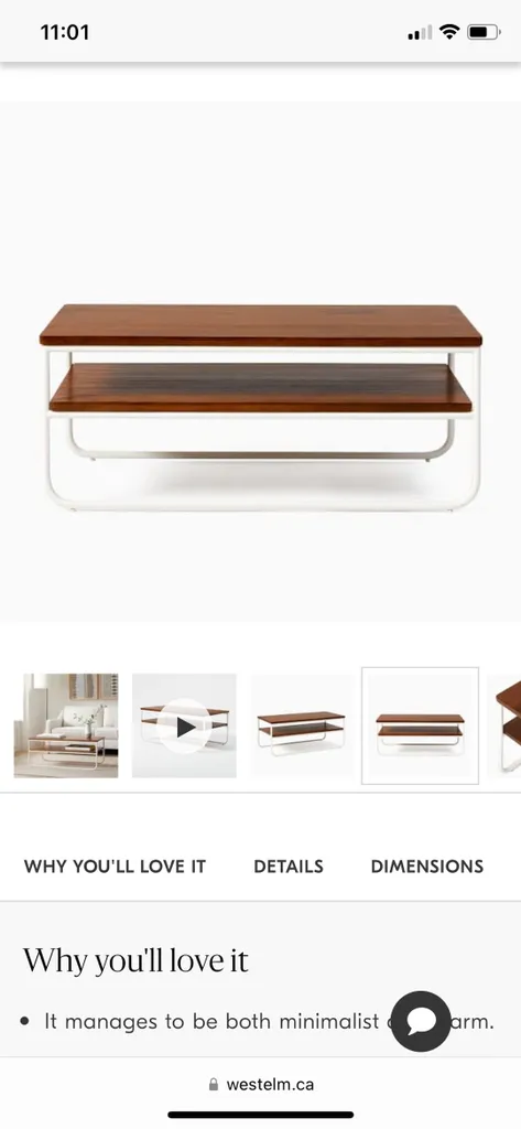 West Elm Coffee Table photo 1