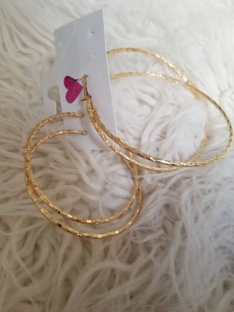 Gold Colored Hoops photo 1