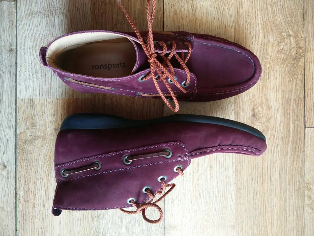 Burgundy Suede Booties photo 1