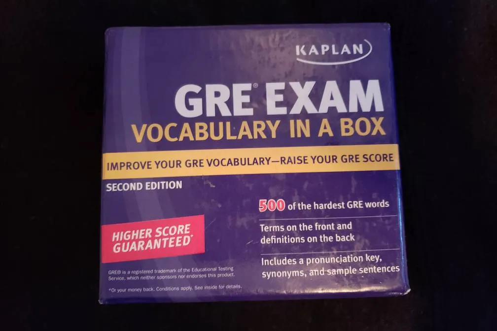 GRE Exam Vocab Studying Cards photo 1