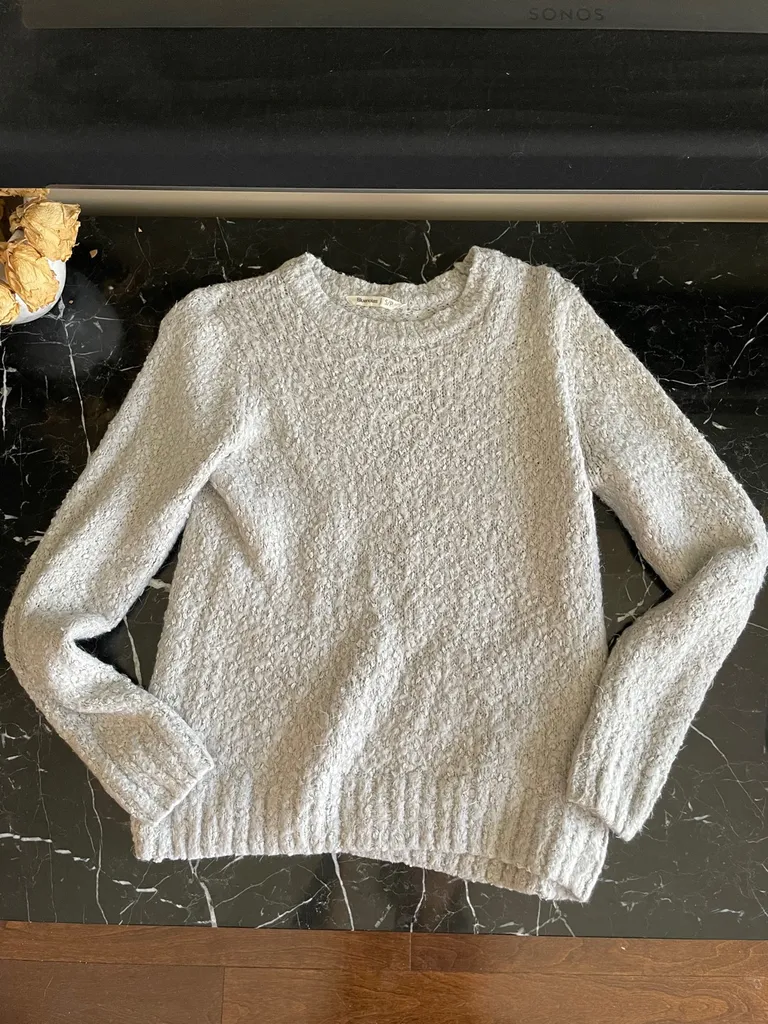 Fuzzy Grey Sweater photo 1