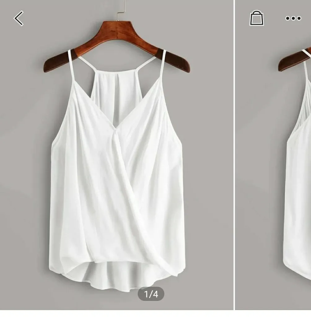 White Cami Tank Top photo 1