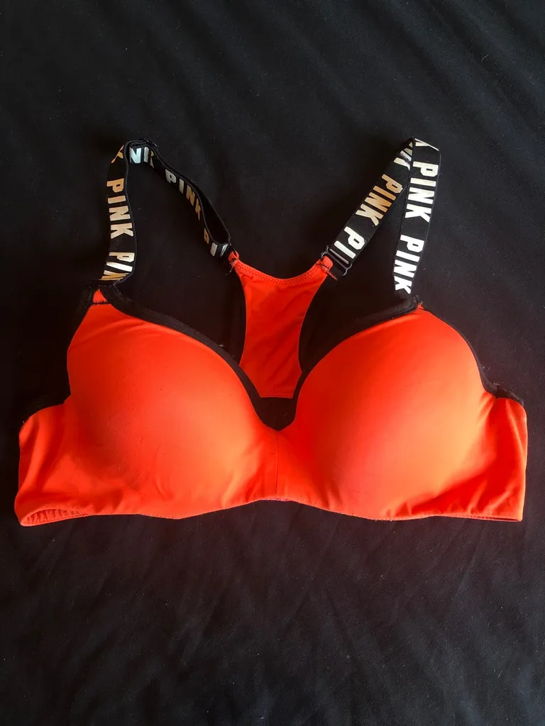 PINK Padded Sports Bra photo 1