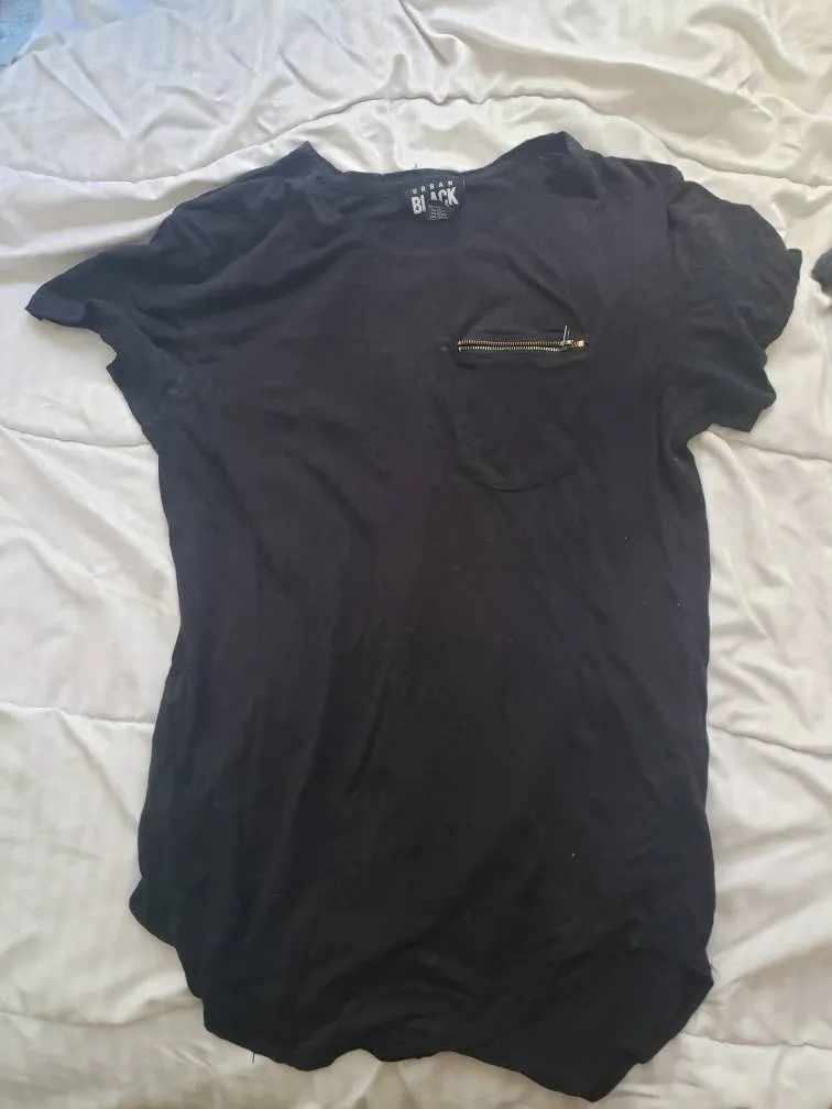 Black Shirt With Zipper Pocket photo 1