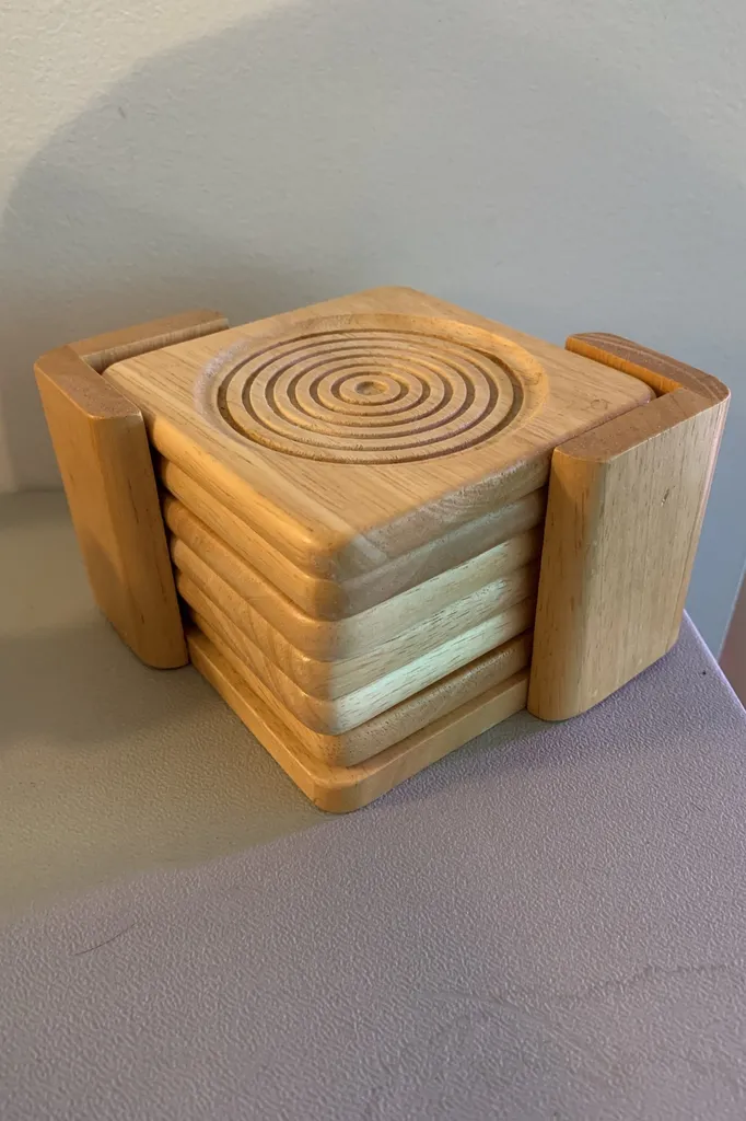 Set Of 6 Wooden Coasters photo 1
