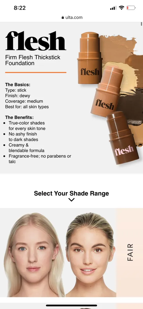 BNIB FLESH FOUNDATION STICKS photo 1