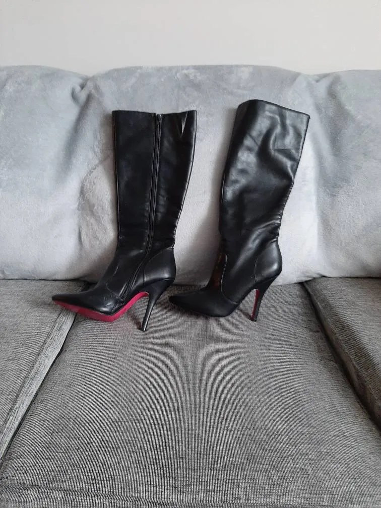 Faux Vegan Leather Boots photo 1