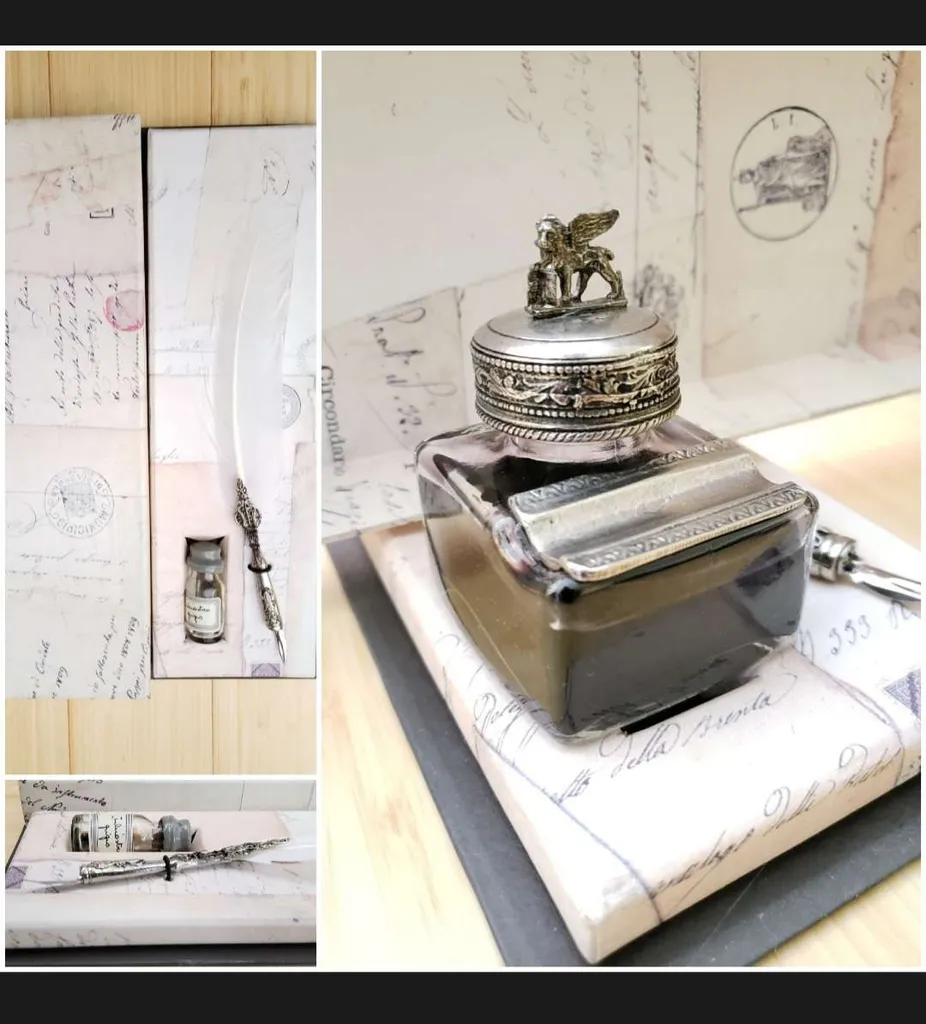 Gryphon Inkwell  &  Calligraphy writing instrument photo 1