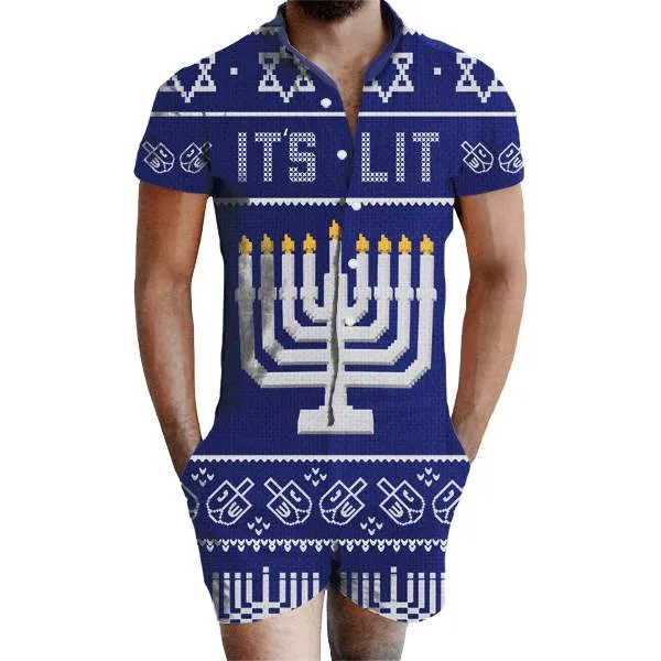 Ugly Christmas/Hanukkah Male Romper photo 1