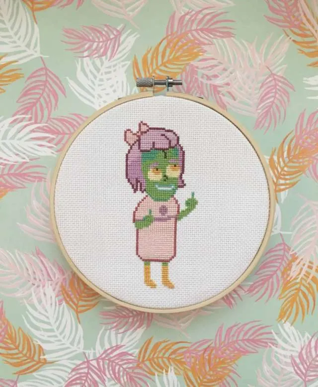 Rick and Morty Alien Girl Cross Stitch photo 1