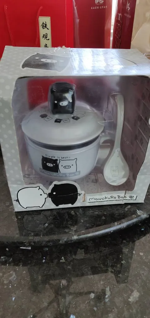 Piggy Cremated Bowl W/ Spoon photo 1