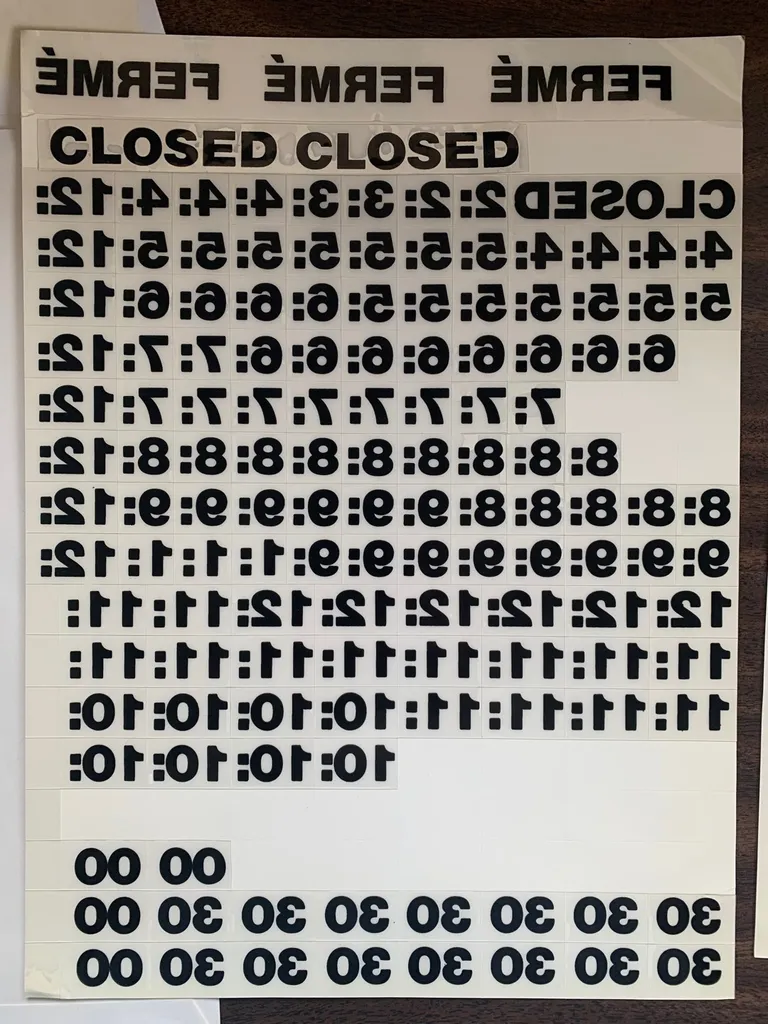 FREE Electrostatic Vinyl “Business Hours” Sign Letters photo 1