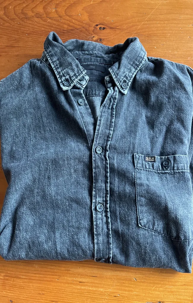 Black Denim Button Down photo 1