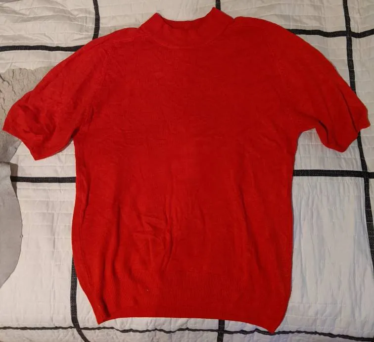 Vintage Mockneck Knit Tee photo 1