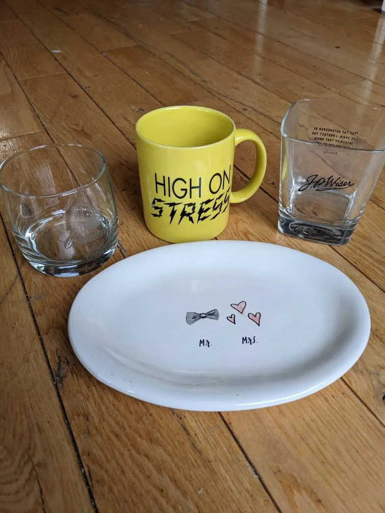 Assorted Glasses, Mug And Tray photo 1