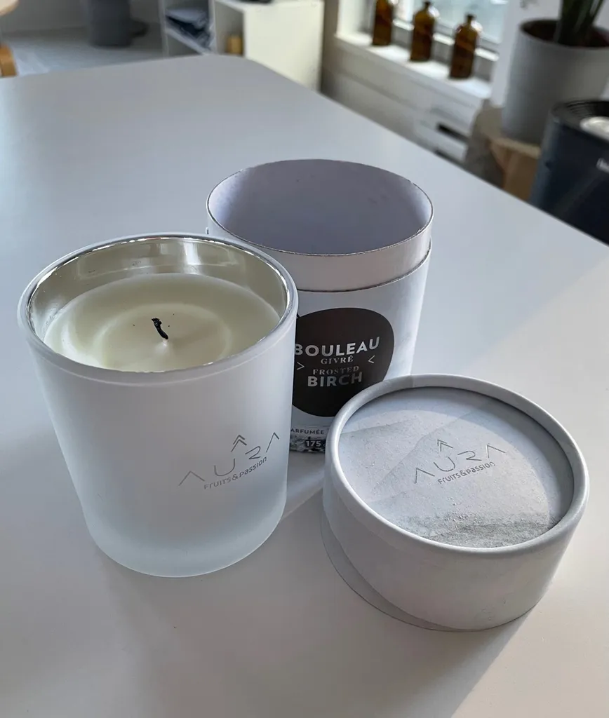 Plant-Based Frosted Birch Candle photo 1