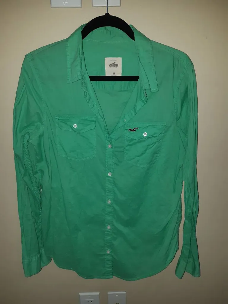 Green Hollister Button Up photo 1