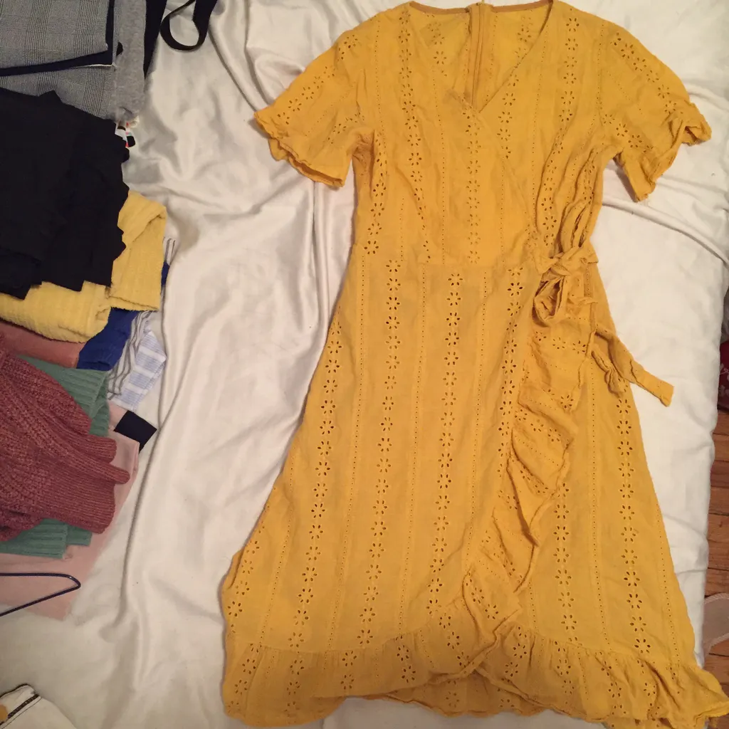 Yellow summer dress photo 1