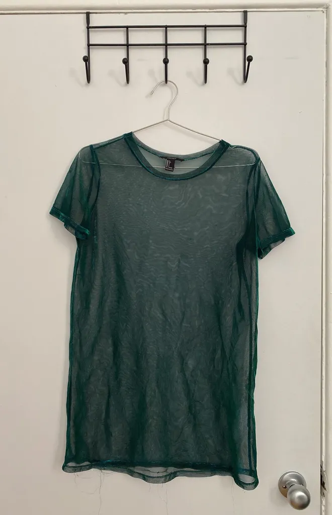 Large Sheer Green Women’s Top photo 1