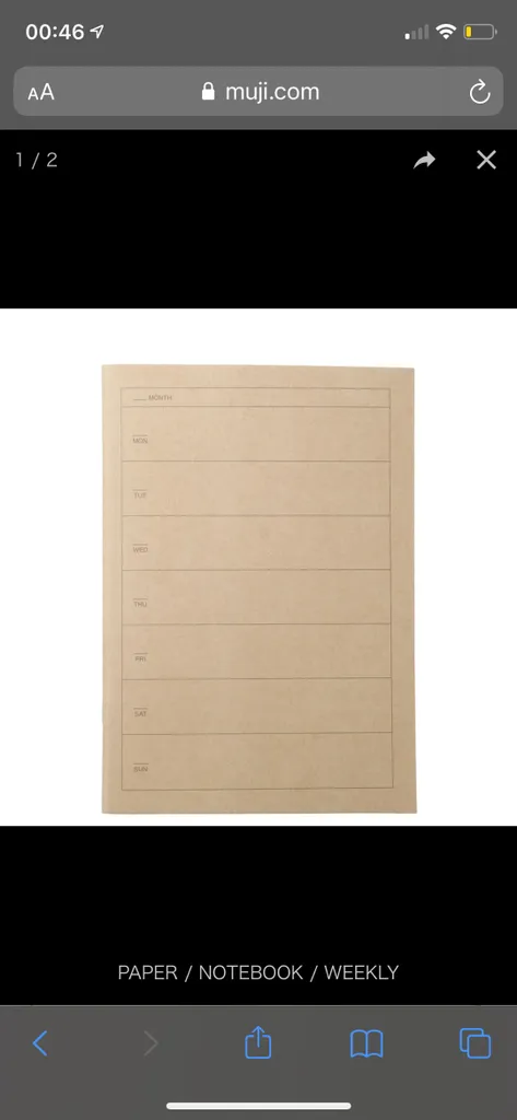 Muji Undated Weekly Planner photo 1