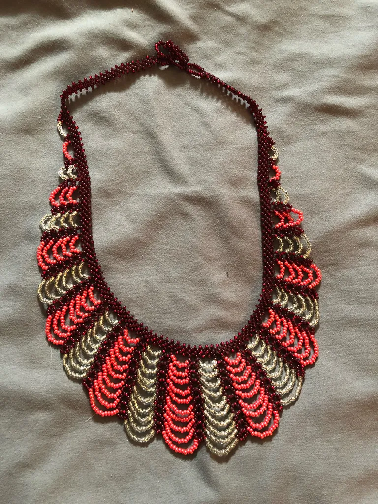 Pink White And Red Necklace photo 1