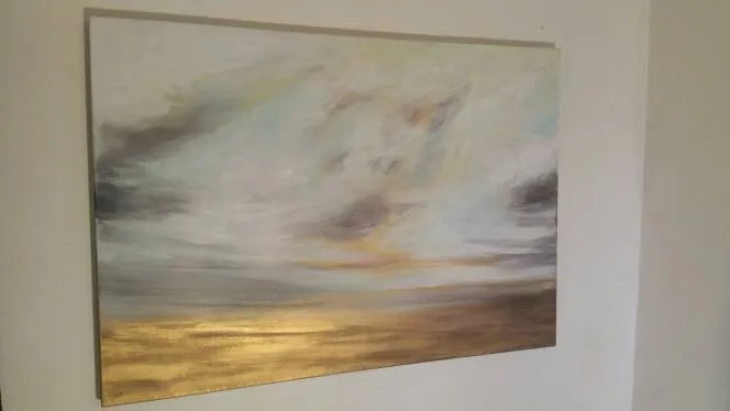 Large Painting Golden Sky photo 1