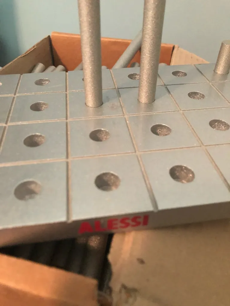 Alessi Display Of Silver Wooden Dowels photo 1