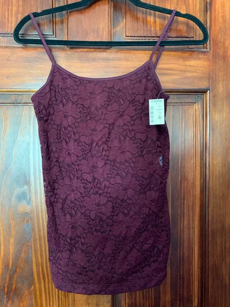 BNWT Aeropostale Red Lace Camisole (med) photo 1