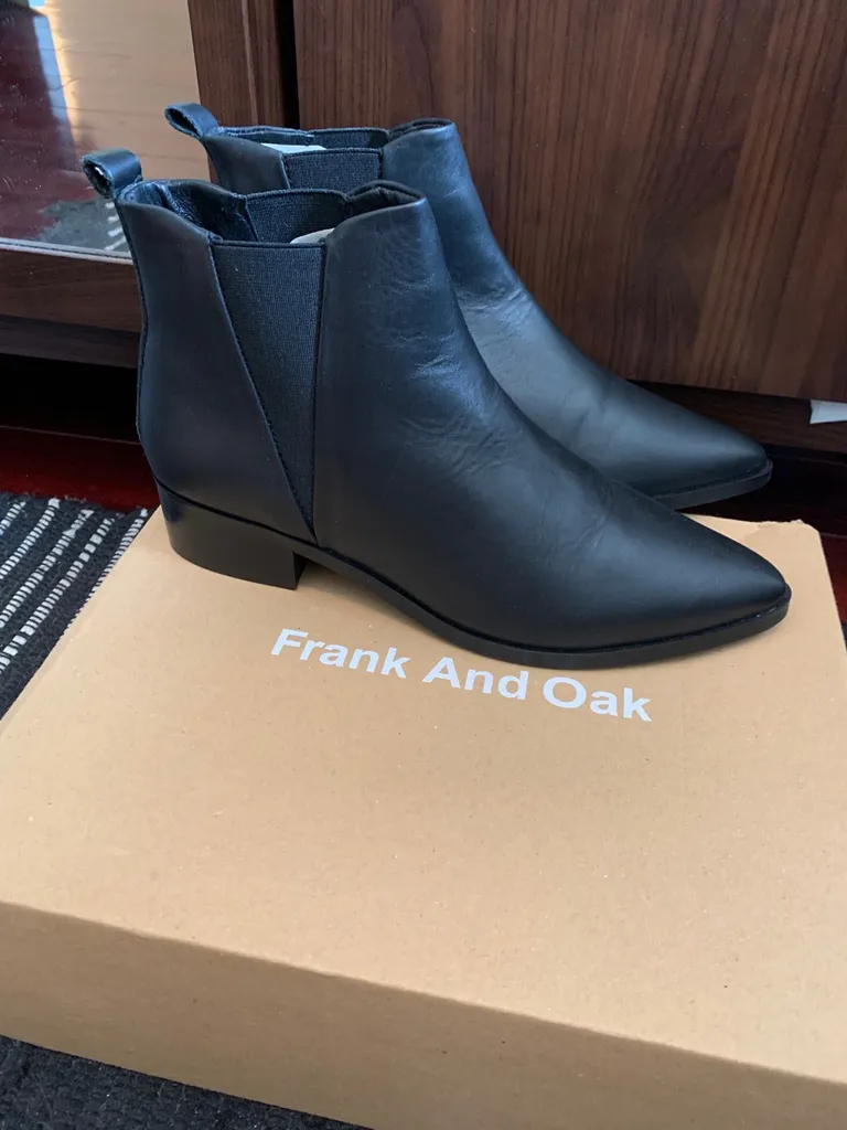 Frank and Oak Chelsea Century Boots - Black - Size 8.5 photo 1