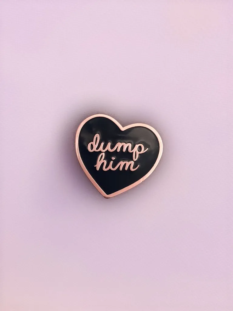 dump him enamel pin photo 1
