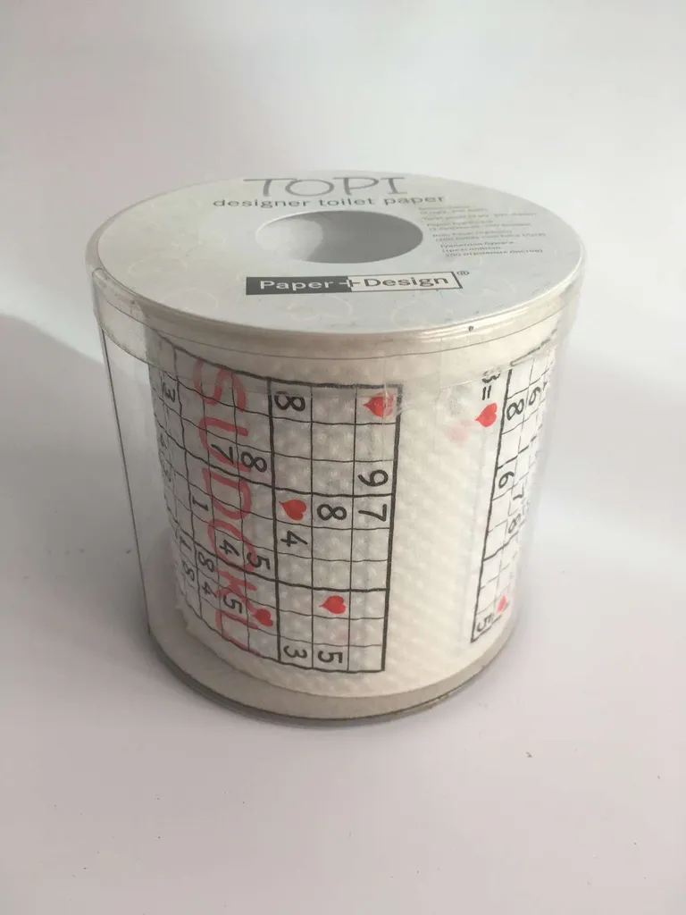 BNIP Topi Designer Sudoku Toilet Paper photo 1