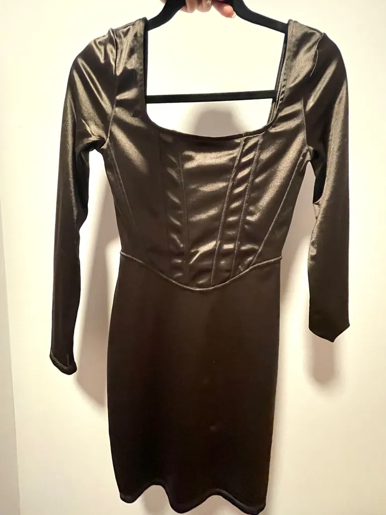 Gorgeous Satin Brown Corset Dress H&M photo 1