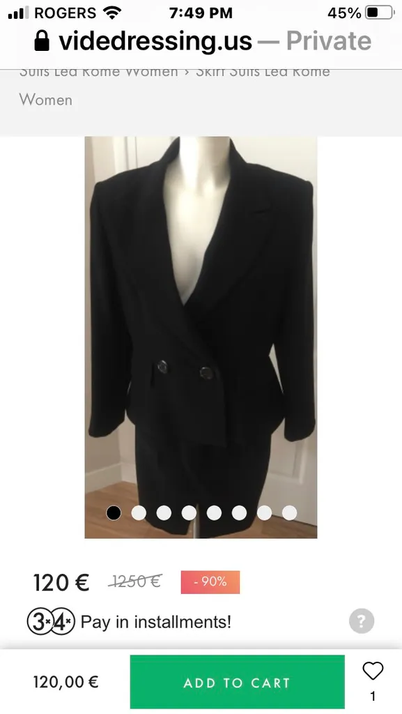 Exquisite Lush Grey Velvet Suit From Lea Rome Paris, Size 38 photo 1