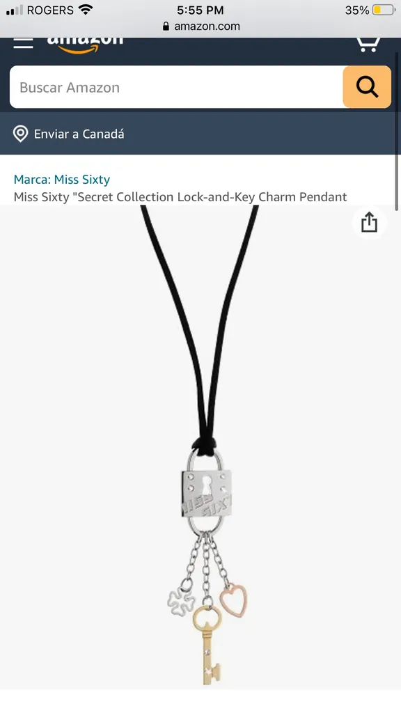 Miss Sixty Lock And Key Necklace  🔐 photo 1