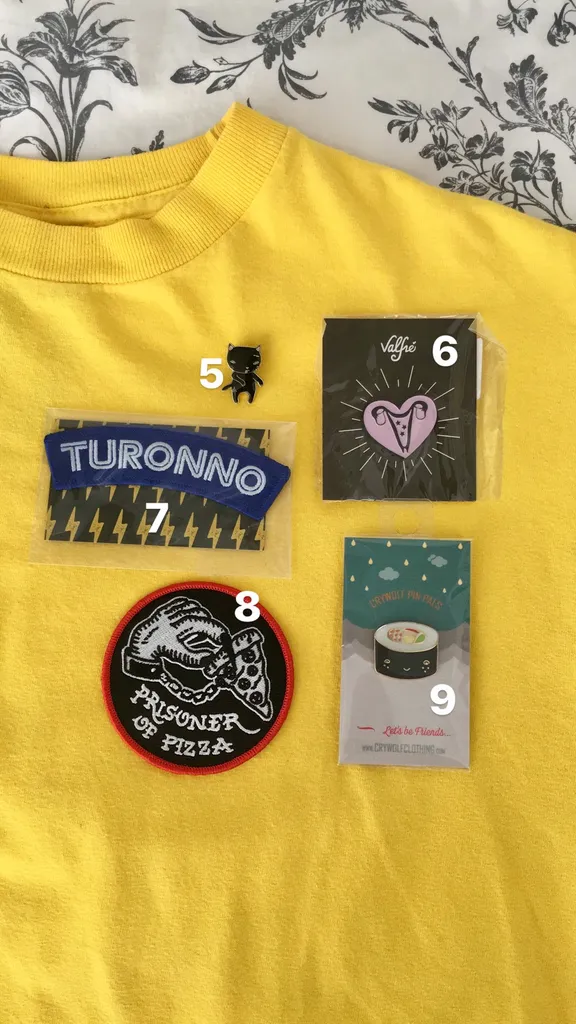 Various Iron On Patches And Enamel Pins photo 1