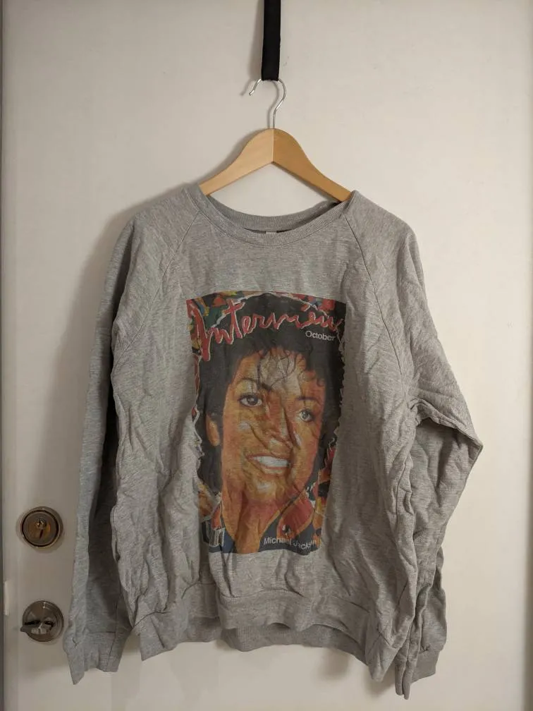 California FLEECE Michael Jackson Interview October Sweater B... photo 1