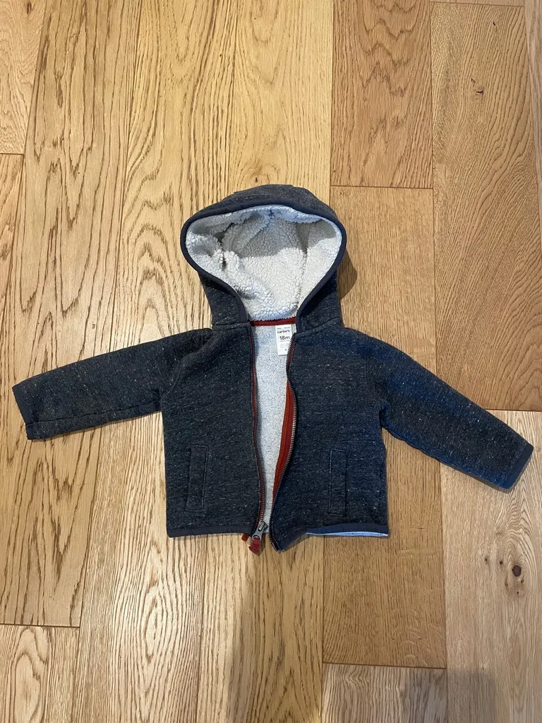 Grey Speckle Sherpa Zip-up photo 1
