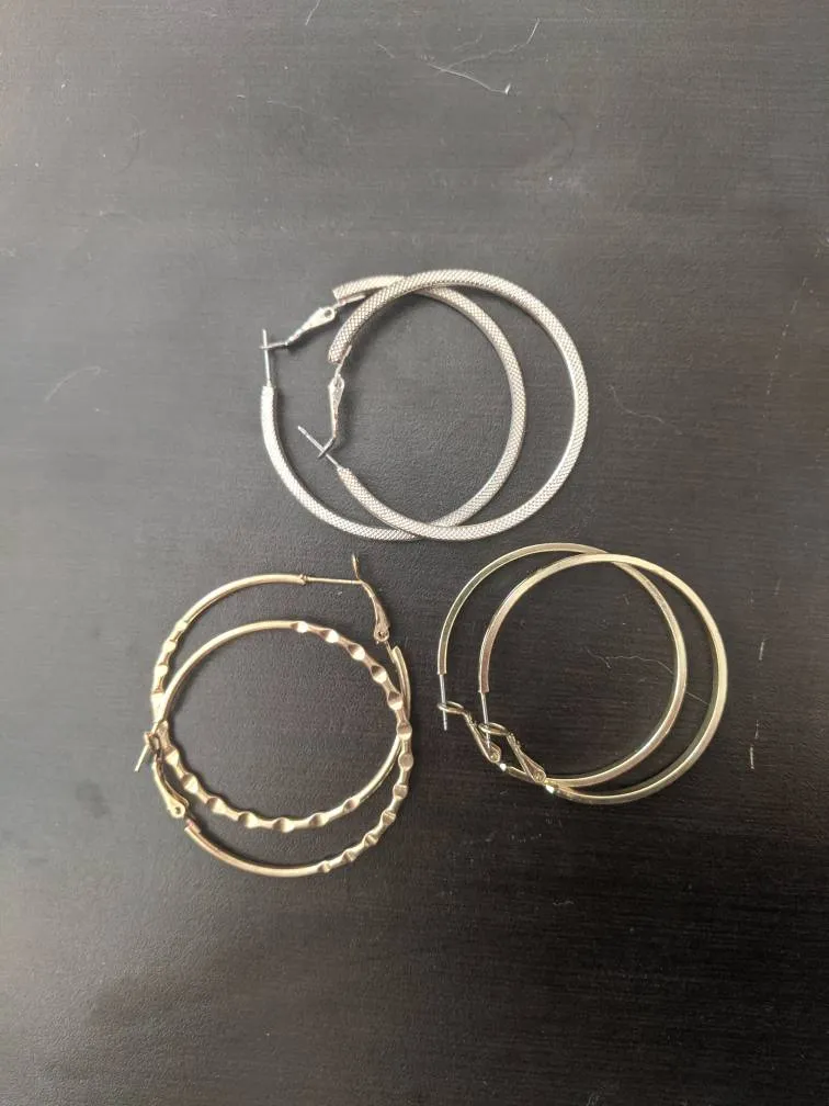 Vintage Gold Tone Hoops photo 1