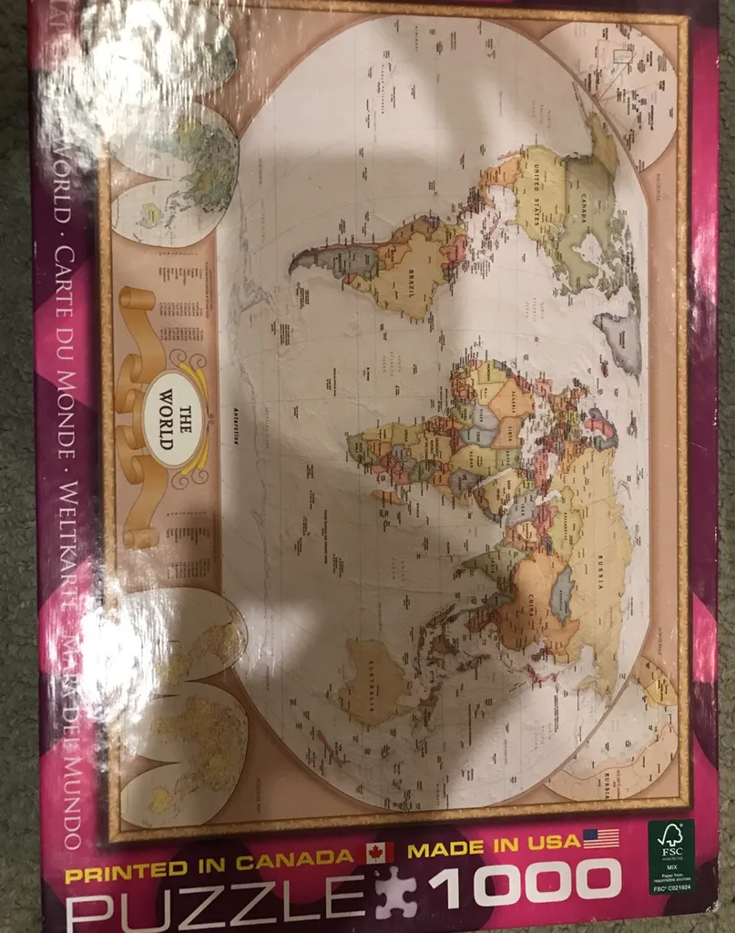 World Map Puzzle-1000 Pieces photo 1