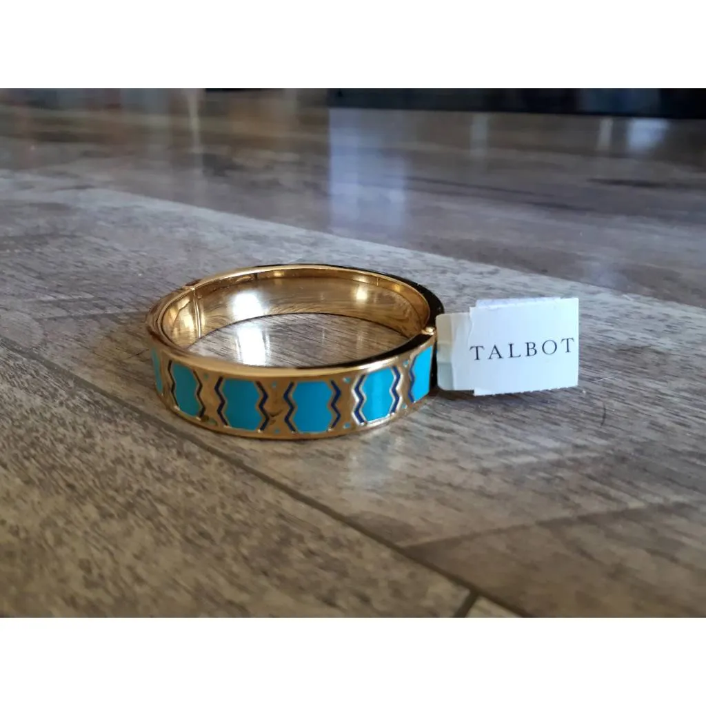 New Talbot Turquois And Gold Bangle photo 1