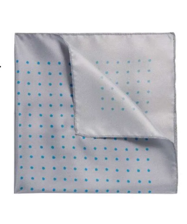 Hugo Boss Silk Pocket Square With Dot Print / White With Oran... photo 1