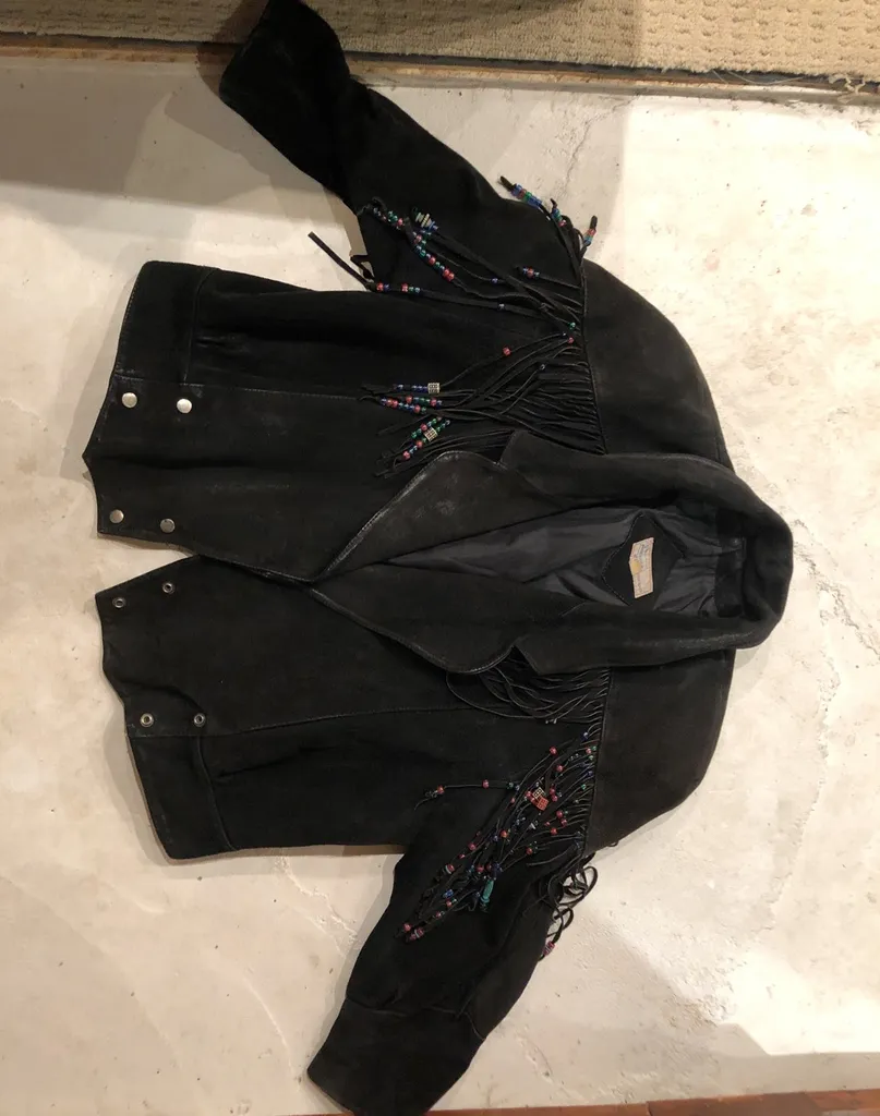 Vintage Suede Cowboy Jacket With Tassels photo 1