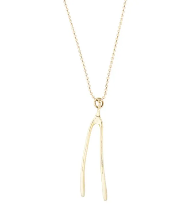 Marc Jacobs Gold Wishbone Necklace photo 1